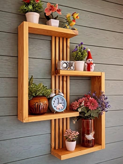 Kaylyn Decor Multi-Tier Wall Mounted Wooden Shelf – Vertical